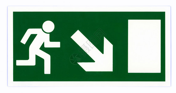 方向牌隔离的紧急撤离标志跑步框架服务逃生安全方向标签箭头符号紧迫感背景