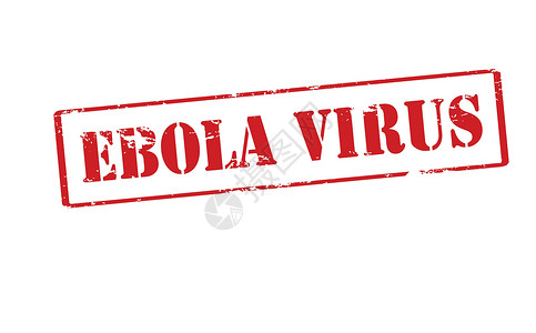 埃博拉病毒病菌邮票微生物橡皮墨水矩形红色背景图片