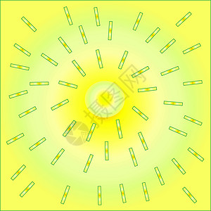 黄色上的太阳能抽象背景绿线( B)背景图片