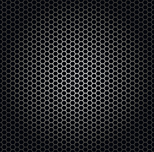 六边形网格穿孔艺术金属栅栏黑洞散热器黑点阴影插图反射背景图片
