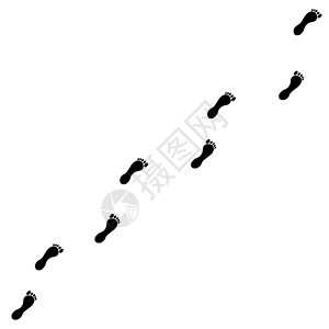 黑人足迹链条的对角模式背景图片