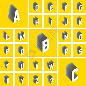 美国 幼儿园字母顺序设置 3d 矢量说明 设计元素拼写学习学校语言打印打字稿插图幼儿园文字字体设计图片