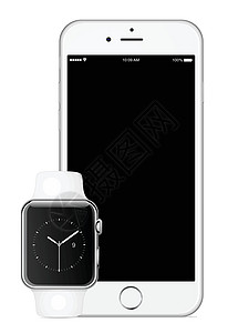 苹果手表皮带苹果iphone和苹果 wach电脑手表电话屏幕药片视网膜插画