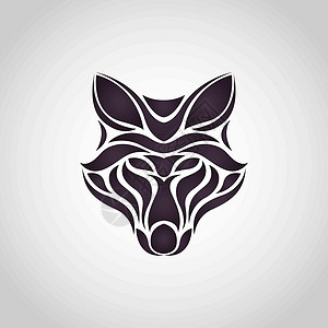 FOX 标识矢量插图狐狸动物园徽标创造力红色荒野折纸野生动物橙子背景图片