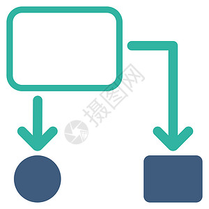 来自商业集的计划图标流动青色组织建筑学绘画信息算法方案界面项目背景图片