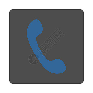 电话平板钴和灰色圆形按键讲话电话图标拨号戒指热线电讯电话号码扬声器背景图片