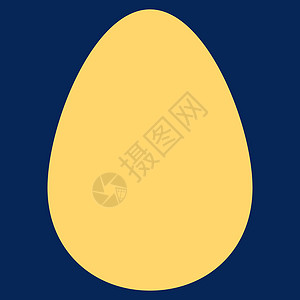 鸡蛋平面黄色图标字形早餐食物细胞数字形式背景蓝色背景图片