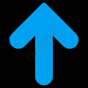 黑色向上箭头平向上箭头蓝色图标指针背景导航字形黑色光标生长运动背景