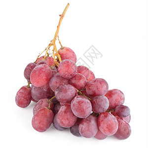 一堆红葡萄水果食物水滴生活健康饮食白色背景图片
