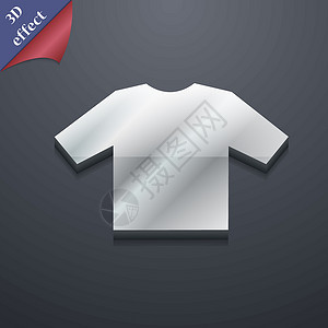 t恤图示符号 3D 风格 Trendy 具有文本空间的现代设计背景图片