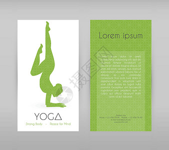 健身房传单妇女做瑜瑜伽 传单卡片跳舞活动闲暇小册子身体插图绘画平衡姿势设计图片