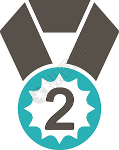 竞争和成功双彩双色图标集第二位图标领导者证书徽章质量优胜者字形运动竞赛评分锦标赛背景图片