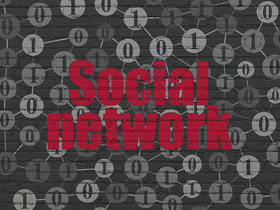 社交媒体概念社交网络背景墙上朋友社区建筑社会扇子灰色流程图红色互联网图表背景图片