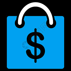购物图标白色花费蓝色店铺女士零售电子商务价格产品商业背景图片