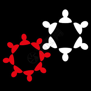 红景天花商业集成的合作图示合伙友谊团队团结人群雇员网络技术联盟用户设计图片