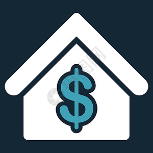 商业集成的房价图标建筑学公寓银行贷款银行业市场公司金融深蓝色背景背景图片