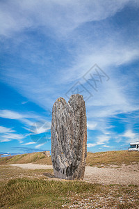 Quiberon半岛西侧的支撑海洋岩石海浪悬崖海岸海岸线海滩背景图片