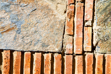 旧砖建工混凝土石质莫罗科建筑学木头石头墙纸建筑控制板指甲木板水泥古董背景图片