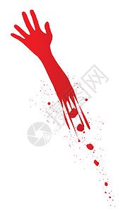 手滴水重臂滴水插图白色艺术品艺术红色绘画场景分数手臂插画