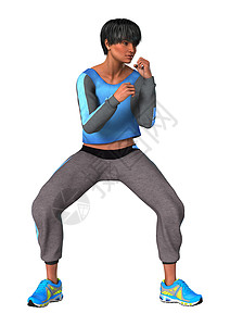适合身体的妇女健身房活动运动员女孩女士白色运动训练背景图片