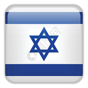 以色列约旦以色列旗号智能手机应用程序广场按钮  label框架贴纸旗帜国际插图国家屏幕互联网界面网络插画
