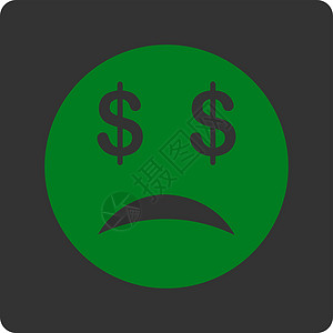 纽麦图标破产斯麦笑图标帐户经济衰退情感损失储蓄预算债务微笑正方形碰撞设计图片