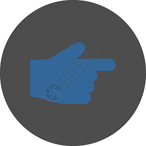 指平面钴和灰色圆环扣指针图标棕榈拇指导航字形光标手势手指作品背景图片