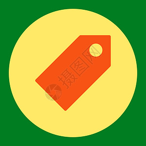 绿色限时优惠券平平橙色和黄色标签圆环按钮密码操作价格物品背景指标学期贴纸单元变体背景