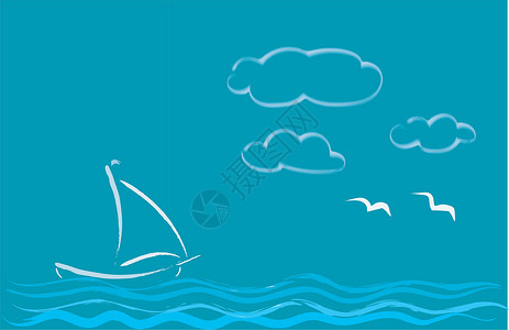 船波浪海洋浪漫设计图片