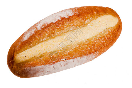 孤立面包白色水平产品面粉棕色早餐乡村小麦食物宏观背景图片