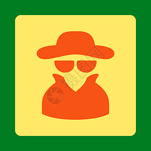 神探夏洛克Spey 图标绿色秘密正方形字形背景男人侦探安全橙色网络设计图片