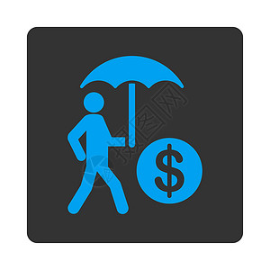 金融保险图标资金安全客户按钮人士财富货币阳伞现金商务背景图片