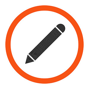 粉笔平平板橙色和灰色记事本签名字形铅笔编辑背景图片