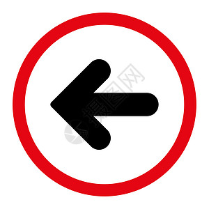 向箭头左倾斜的红色和黑色 以圆弧形图标为圆形历史运动导航字形光标水平指针背景图片