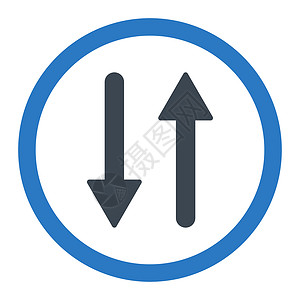 垂直平平平滑的蓝色颜色四向光栅图标交换同步指针运动镜子箭头方法字拖导航倒置背景图片