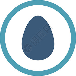 蛋扁青青和蓝色四向矢量图标细胞形式食物数字字形早餐背景图片