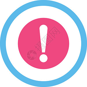 问题平平粉色和蓝色四向矢量图标指针帮助预防危险惊呼事故警告警报失败报警设计图片