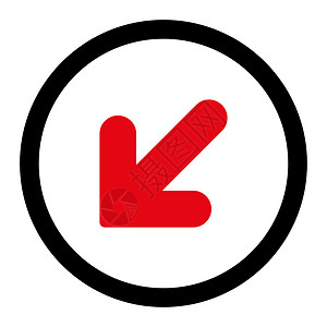 向左倾斜的紫红色和黑色 以光栅圆形图标箭头运动红色出口字形导航光标指针背景图片
