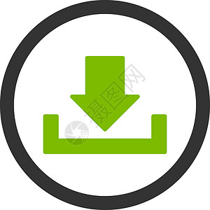 下下载平板生态绿色和灰色双层字形保管箱贮存磁盘店铺收件箱箭头储蓄背景图片
