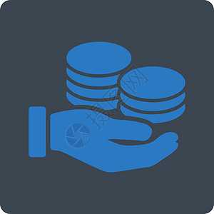 薪金图标棕榈银行业硬币现金商业收益经济财富银行薪水设计图片