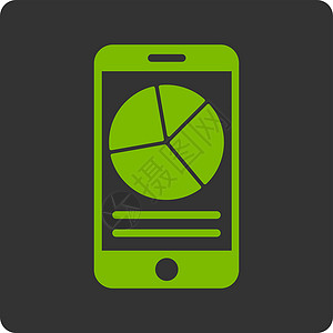 移动报告图标数据灰色监控推介会电话成功金融绿色饼形手机背景图片