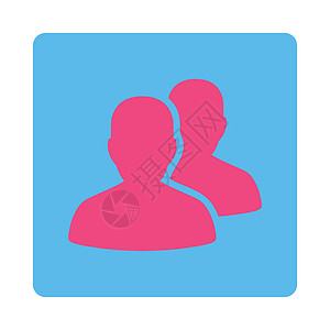 账户图标人群用户公司朋友们成员网络团队粉色字形社会背景