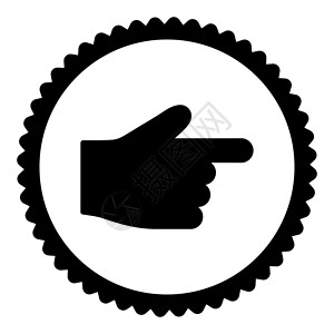 平极黑彩圆印章图标邮票拇指光标指针黑色手势棕榈证书作品导航背景图片