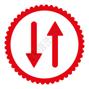 垂直平面红彩圆印章图标  label红色方法箭头指针镜子同步证书光标运动变体背景