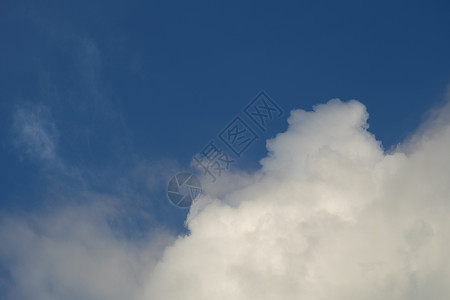 深蓝天空背景的毛云蓝色白色墙纸背景图片