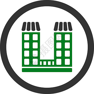 公司图标圆形公寓建筑学团体圆圈商业房子灰色城市字形背景图片