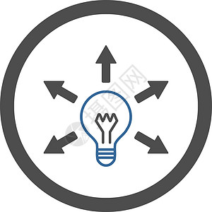 圆麻饼Idea 平板钴和灰色圆向量图标活力科学玻璃指导力量教育来源暗示头脑字形设计图片