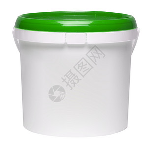 白色背景的塑料容器;高清图片