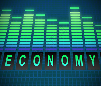 经济概念金融利润均衡器图形生产率绿色生长通货膨胀货币蓝色商业高清图片素材