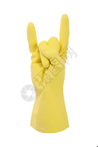 清洁手套摇滚音乐手势喜悦表决商业协议胜利自由手指手臂背景图片